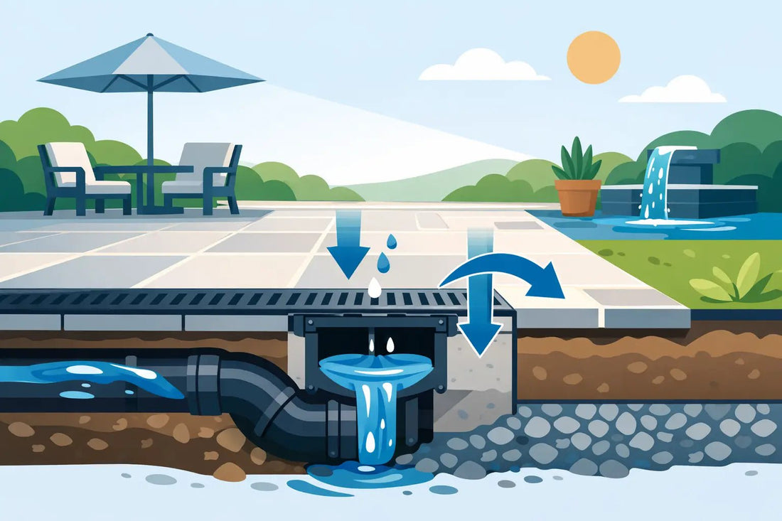 Patio Drainage Channel Systems Explained - Save & Pave