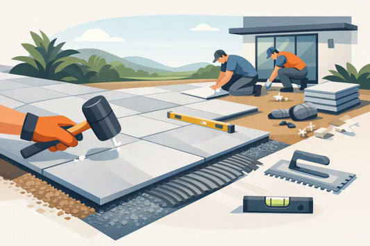 Porcelain Patio Slab Installation Tips - Save & Pave