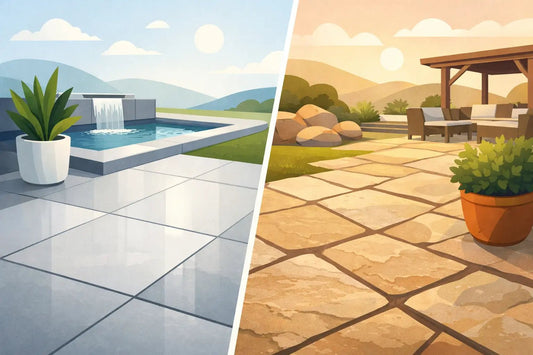 Porcelain vs Sandstone Paving: Which Fits? - Save & Pave