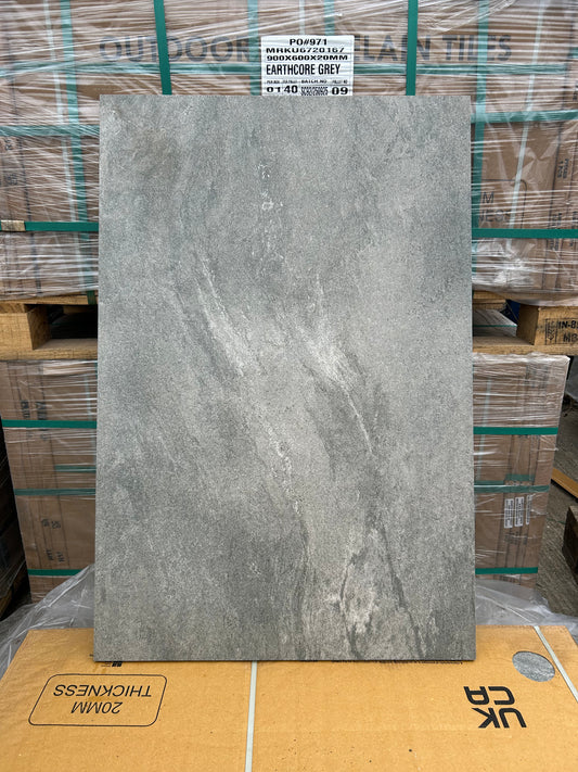 EarthCore Grey Porcelain - 900 x 600 x 20mm