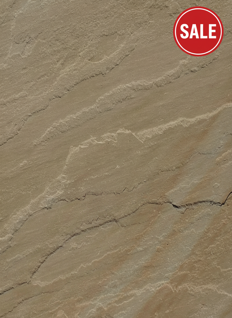 Camel Buff header with Sale badge