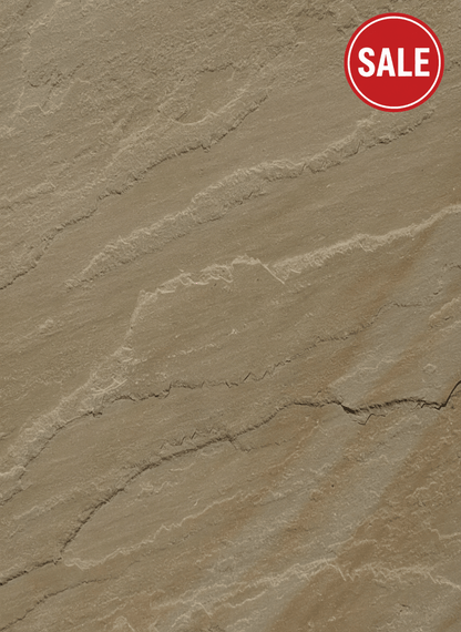 Camel Buff Sandstone Paving Slabs Mixed Pack 22mm Calibrated - Save & Pave