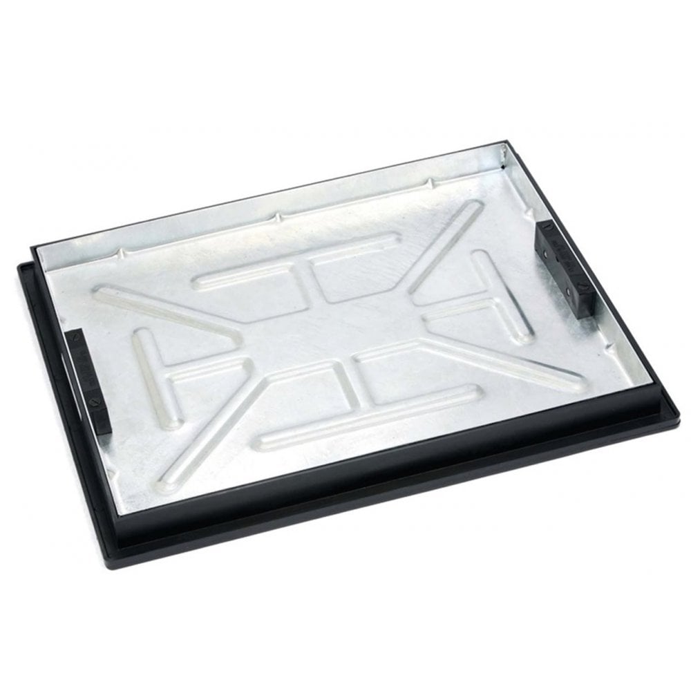Clark Drain - 600x450x50mm Recessed Tray Manhole Cover & Frame 5-Tonne GPW - Save & Pave