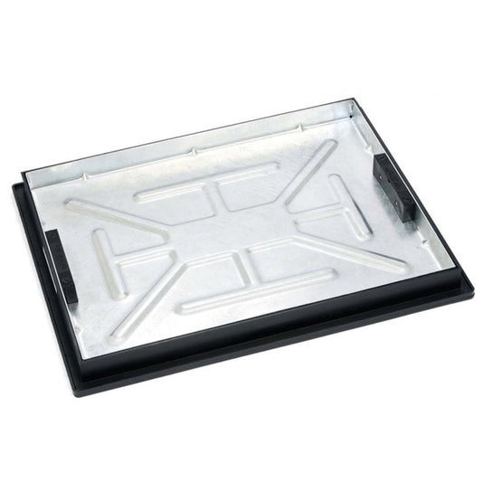 Clark Drain - 600x450x50mm Recessed Tray Manhole Cover & Frame 5-Tonne GPW - Save & Pave