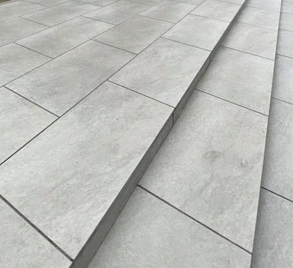 Hammer Stone Grey Porcelain Paving Slabs 900x600x20mm - Save & Pave