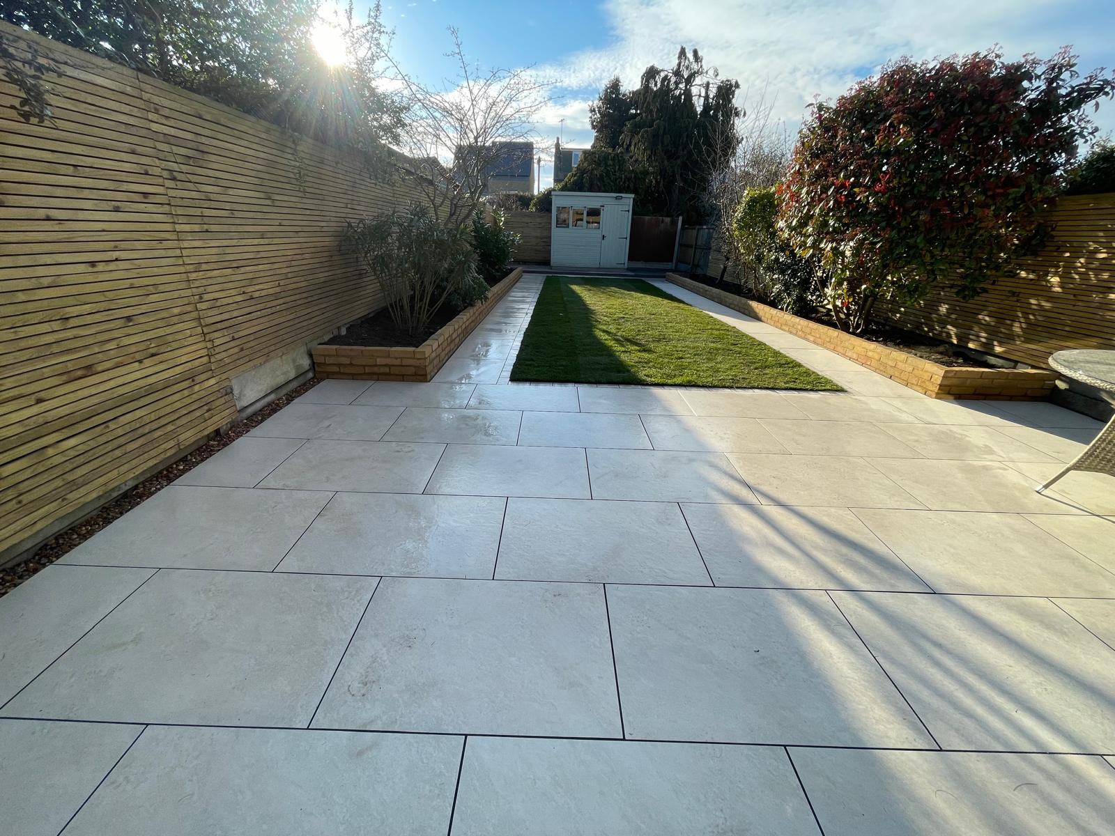 Himalayan White Porcelain Paving Slabs 900x600x20mm - Save & Pave