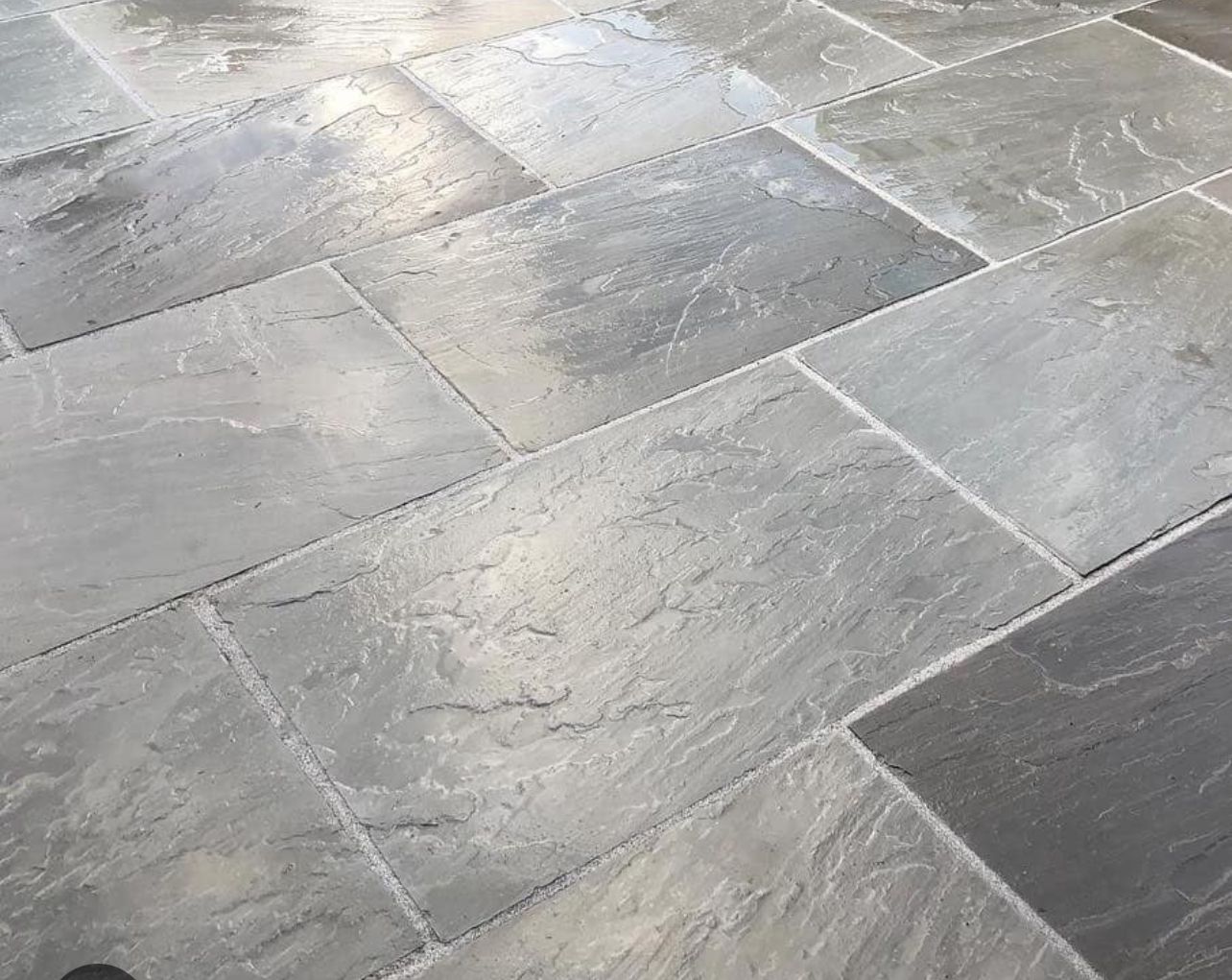 Kandla Grey Indian Sandstone Paving Slabs 900x600x18mm - Save & Pave