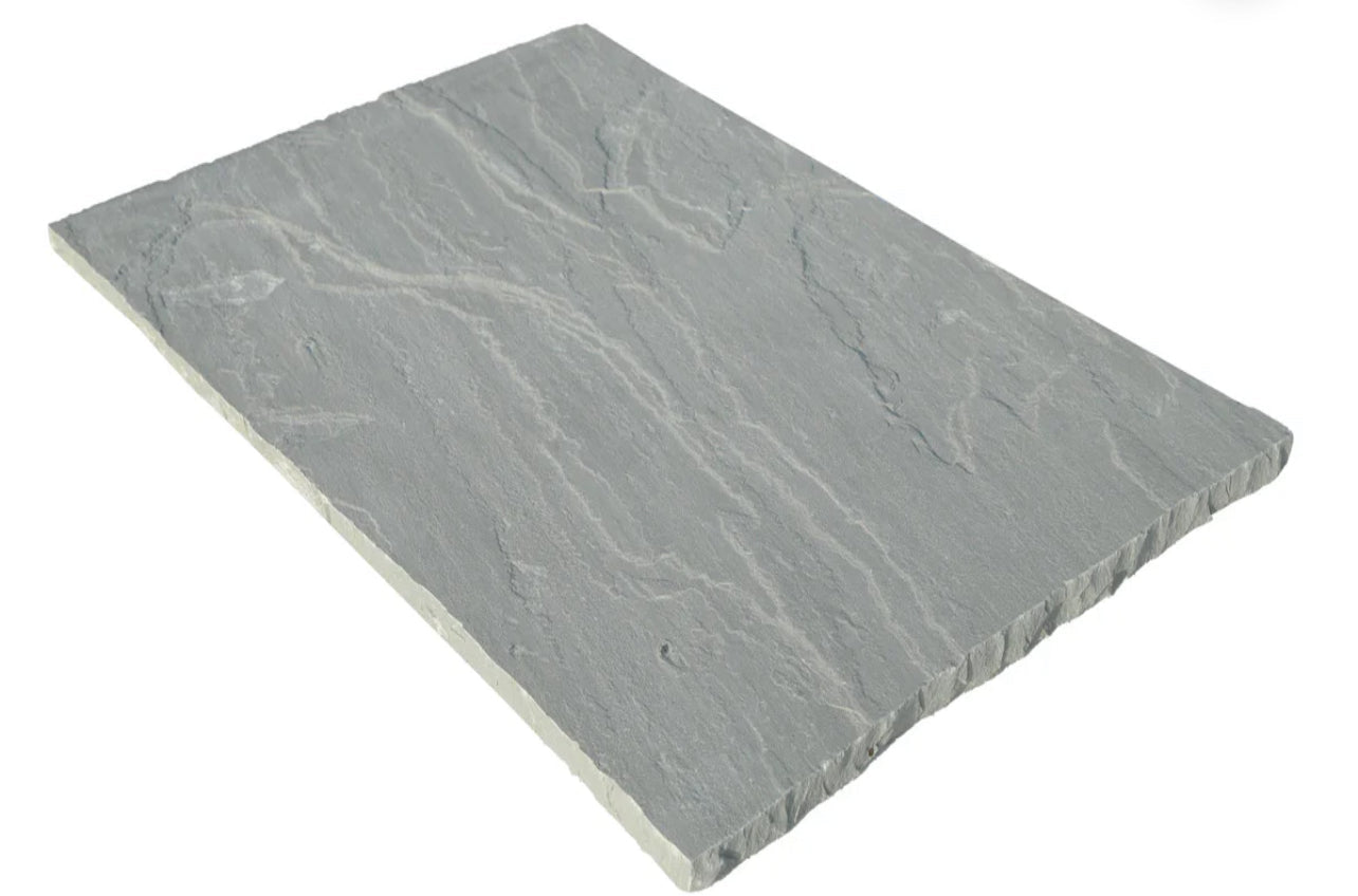 Kandla Grey Indian Sandstone Paving Slabs 900x600x20mm - Save & Pave