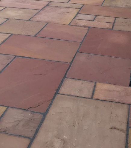 Modak Indian Sandstone Paving Slabs Mixed Sizes 18mm - Save & Pave