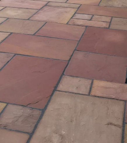 Modak Indian Sandstone Paving Slabs Mixed Sizes 18mm - Save & Pave