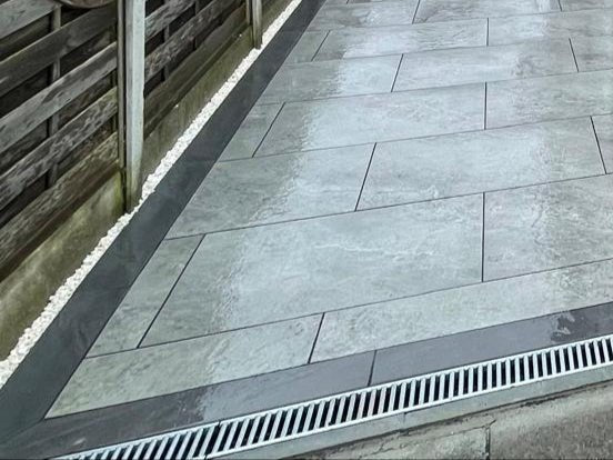 Quartz Grey Porcelain Paving Slabs 900x600x20mm - Save & Pave