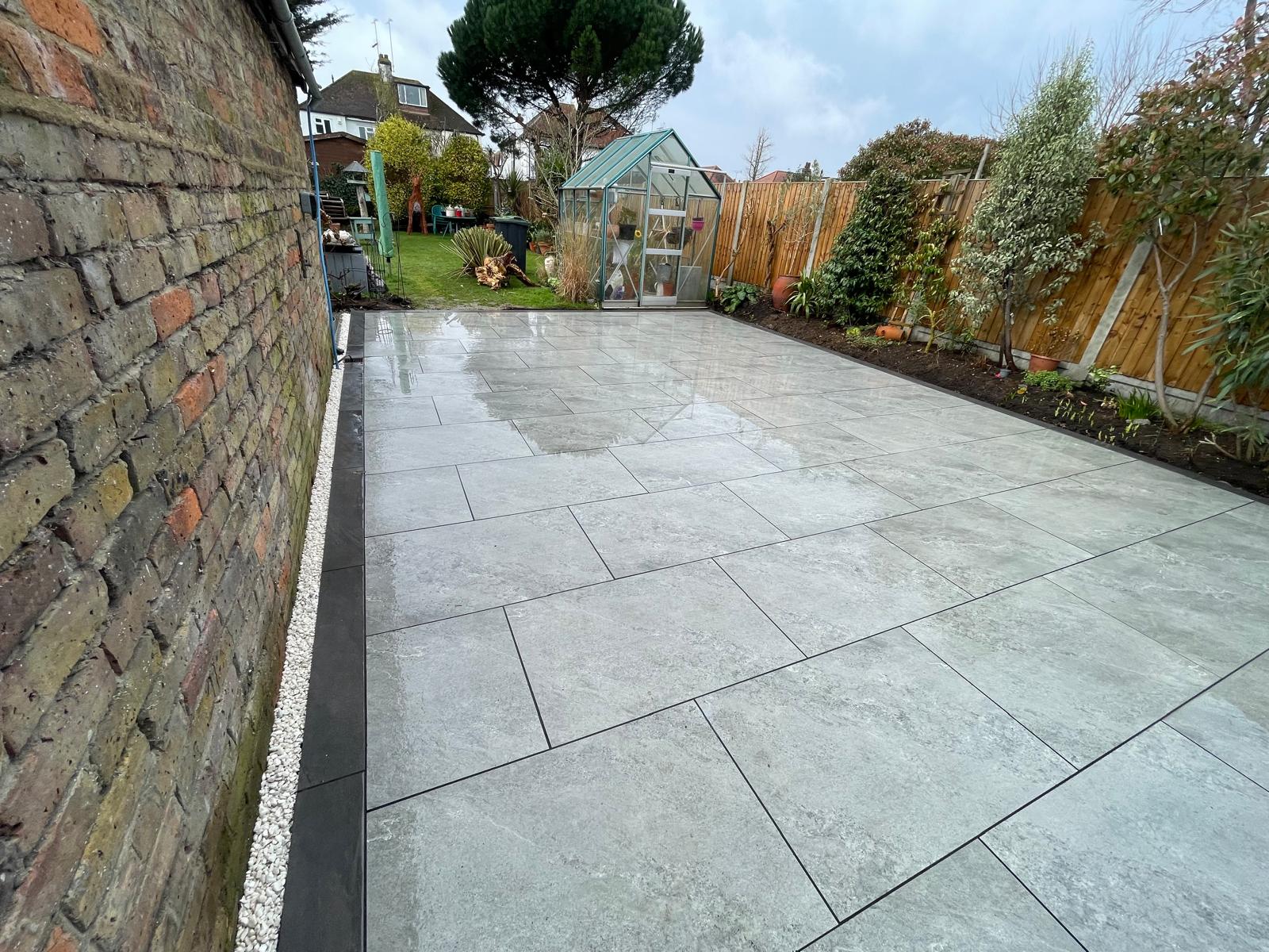 Quartz Grey Porcelain Paving Slabs 900x600x20mm - Save & Pave