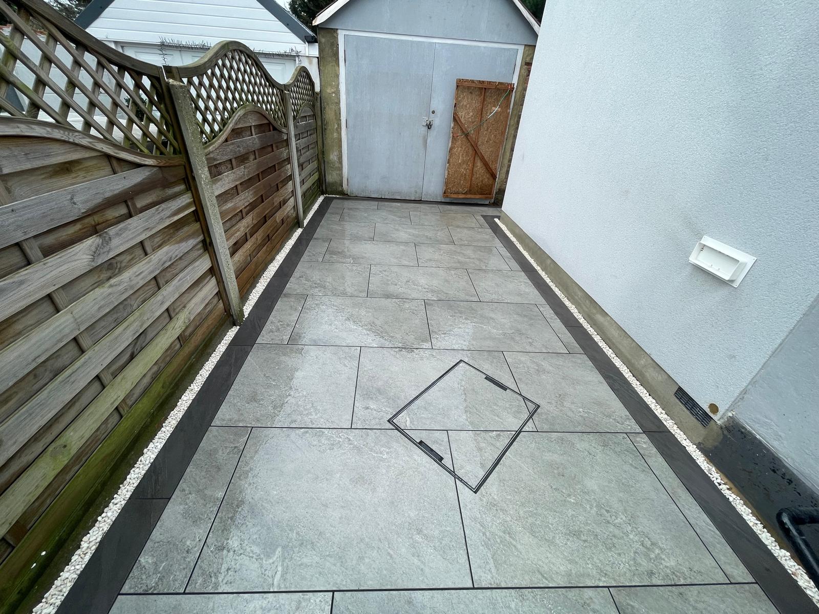 Quartz Grey Porcelain Paving Slabs 900x600x20mm - Save & Pave