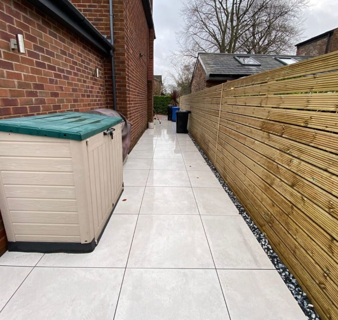 Storm Bianco Porcelain Paving Slabs 900x600x20mm - Save & Pave
