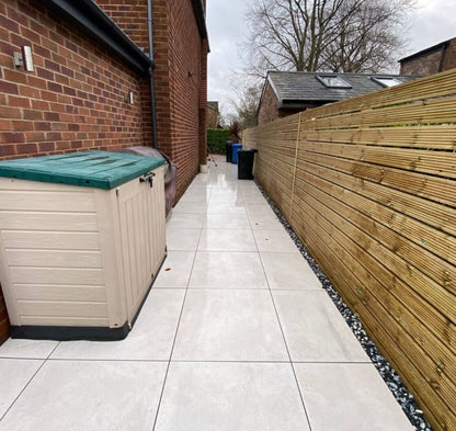 Storm Bianco Porcelain Paving Slabs 900x600x20mm - Save & Pave