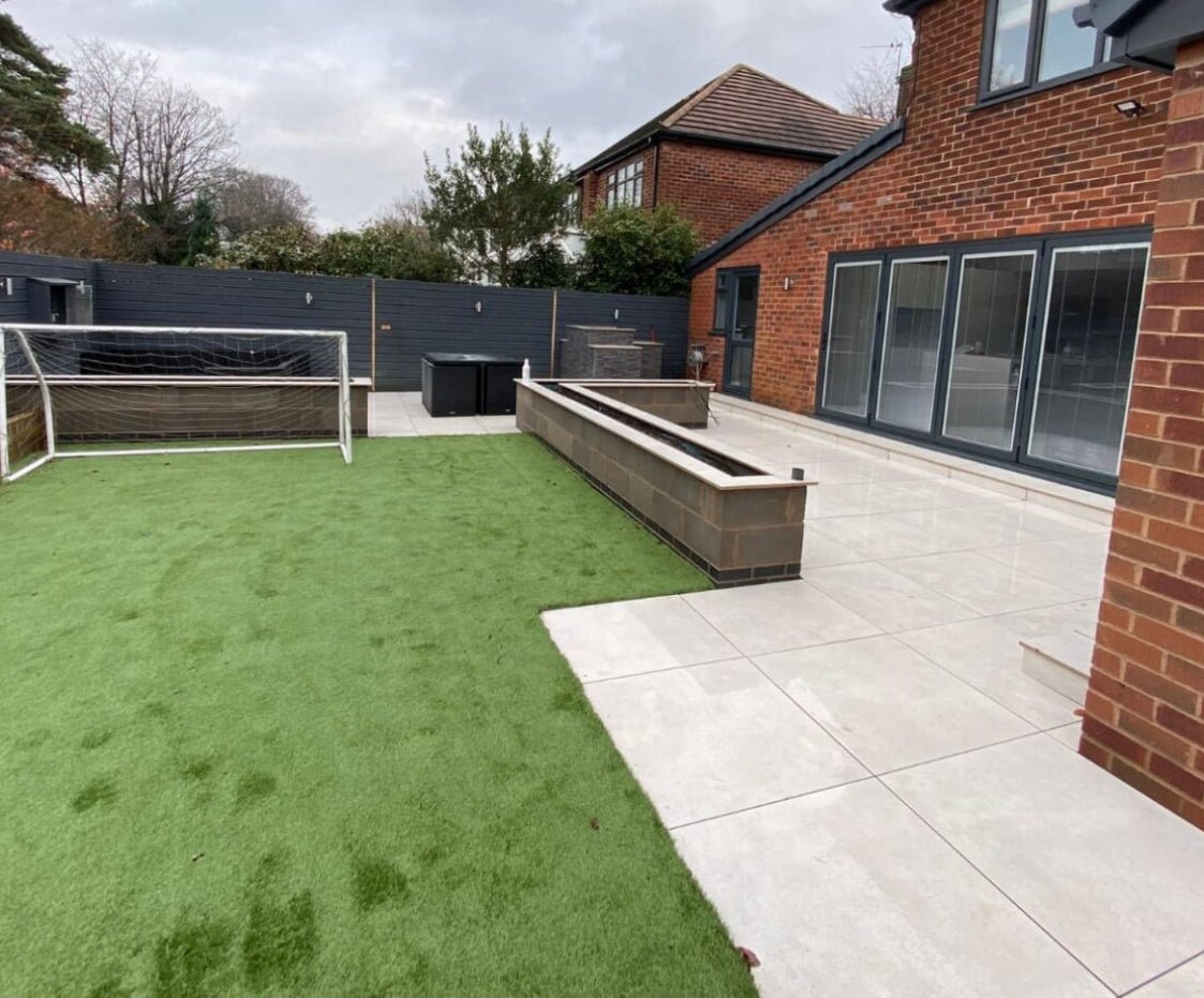Storm Bianco Porcelain Paving Slabs 900x600x20mm - Save & Pave
